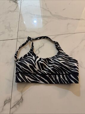 Till you collapse size small Zebra Print Sports Bra - Black & White @@@